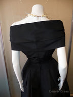 Black Prom Dress,Off The Shoulder Prom Dress,Bodice Prom Dress,Fashion Prom Dresses