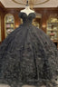 Black quinceanera Dresses Ball Gown Prom Dresses Evening Gown