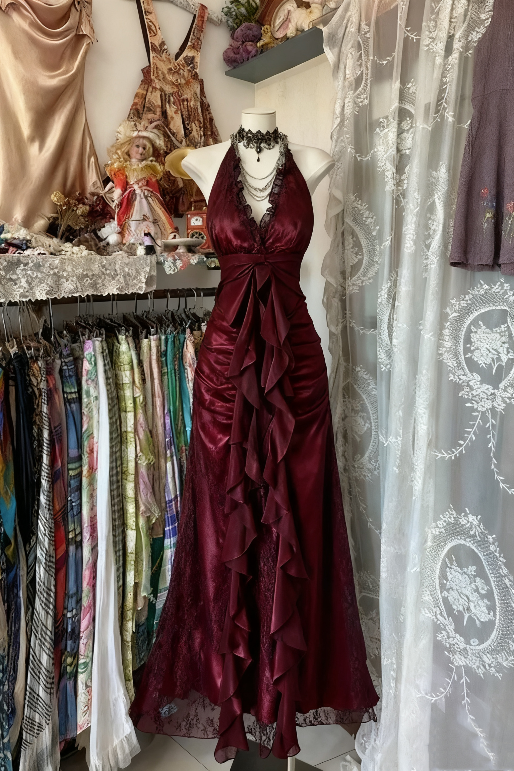 Black/Red Sweet Vintage Fashion Backless Long A-Line Chiffon Tulle Ball Gowns Prom Dress Birthday Dresses
