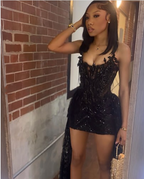 Black Sexy Short Prom Dress Cocktail Dress Short Prom Dresses