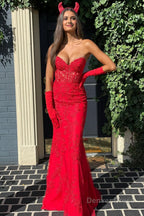 Black Strapless Prom Dresses with Appliques