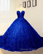 Black Sweetheart Lace Wedding Dresses Ball Gowns