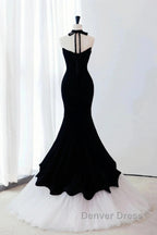 Black Sweetheart Mermaid Tulle Prom Dresses