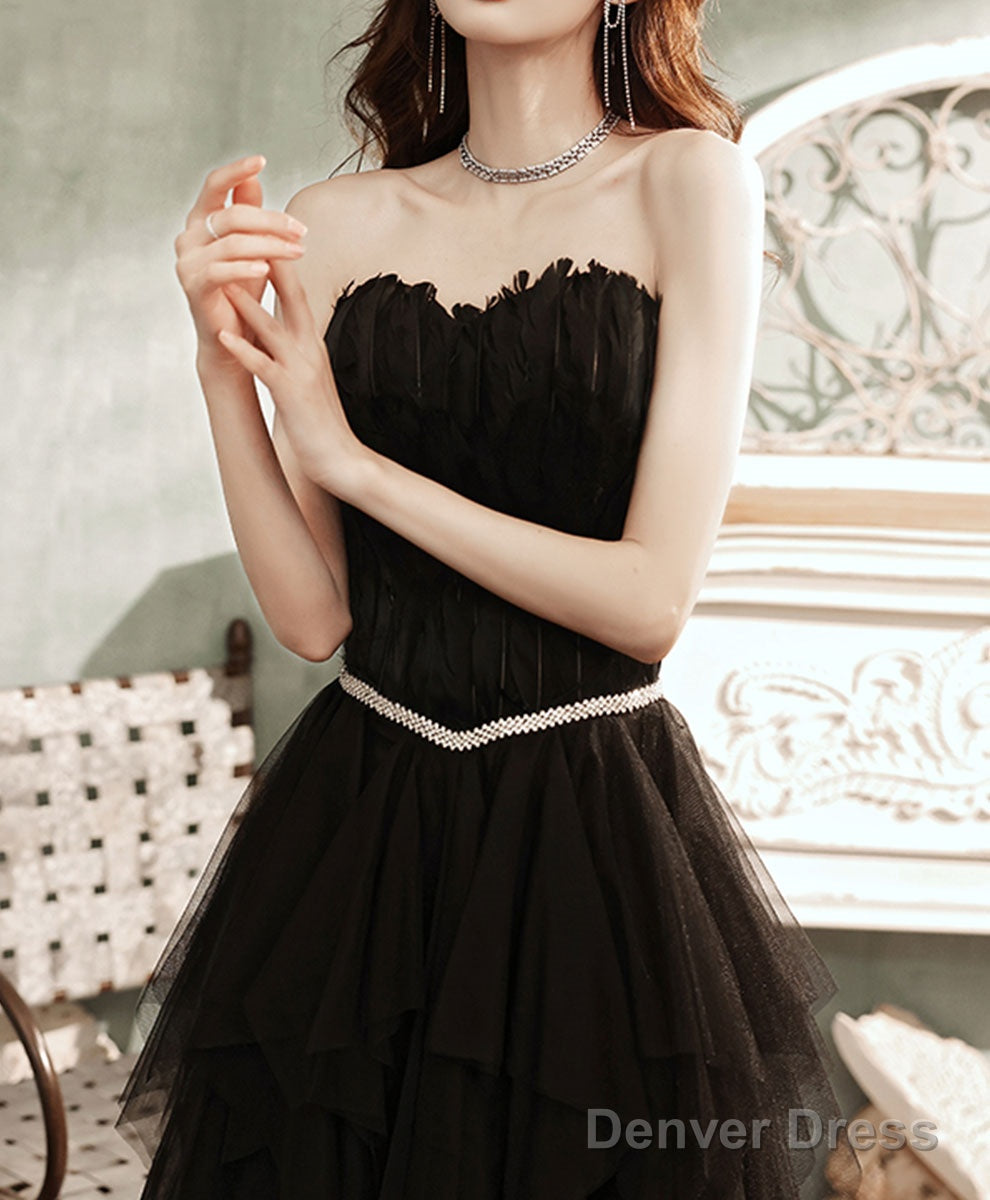 Black Tulle Long Prom Dress Black Tulle Evening Dress