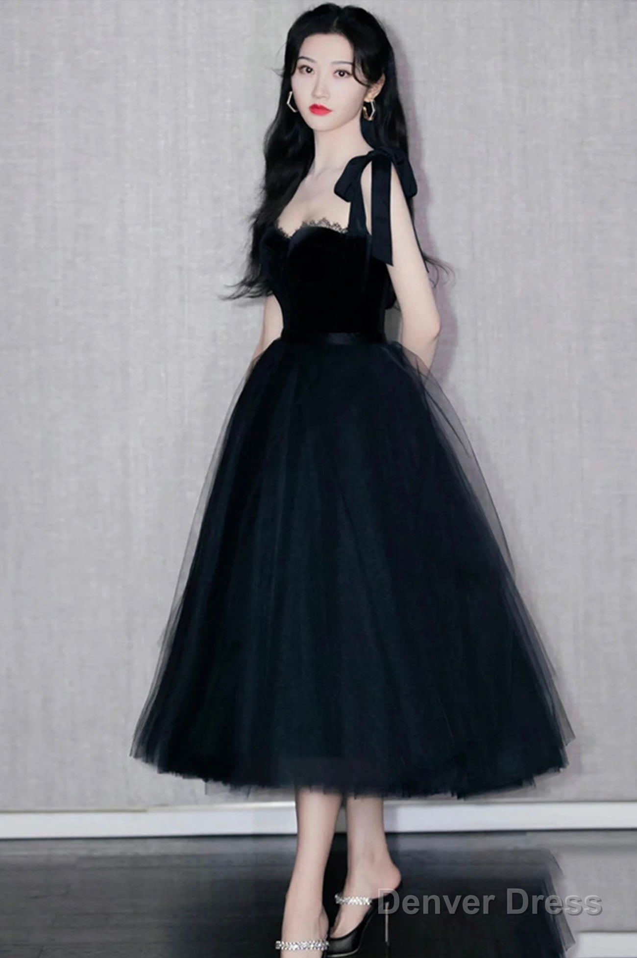 Black Tulle Short Prom Dresses, A-Line Homecoming Party Dresses Secondary image