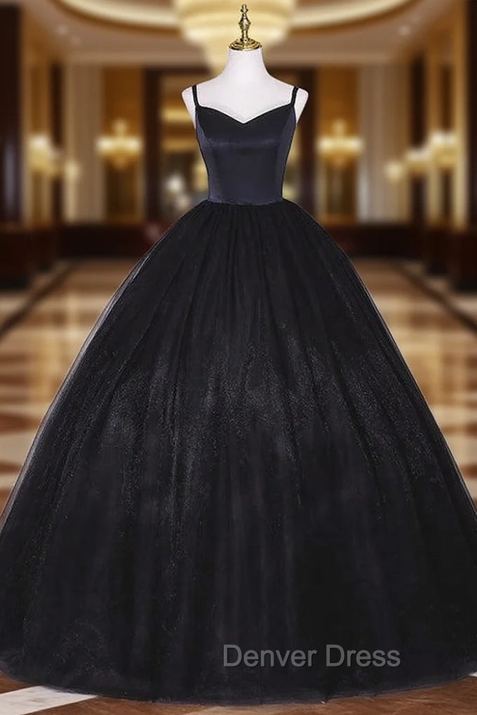 Black Tulle Straps Quinceanera Dresses Main image