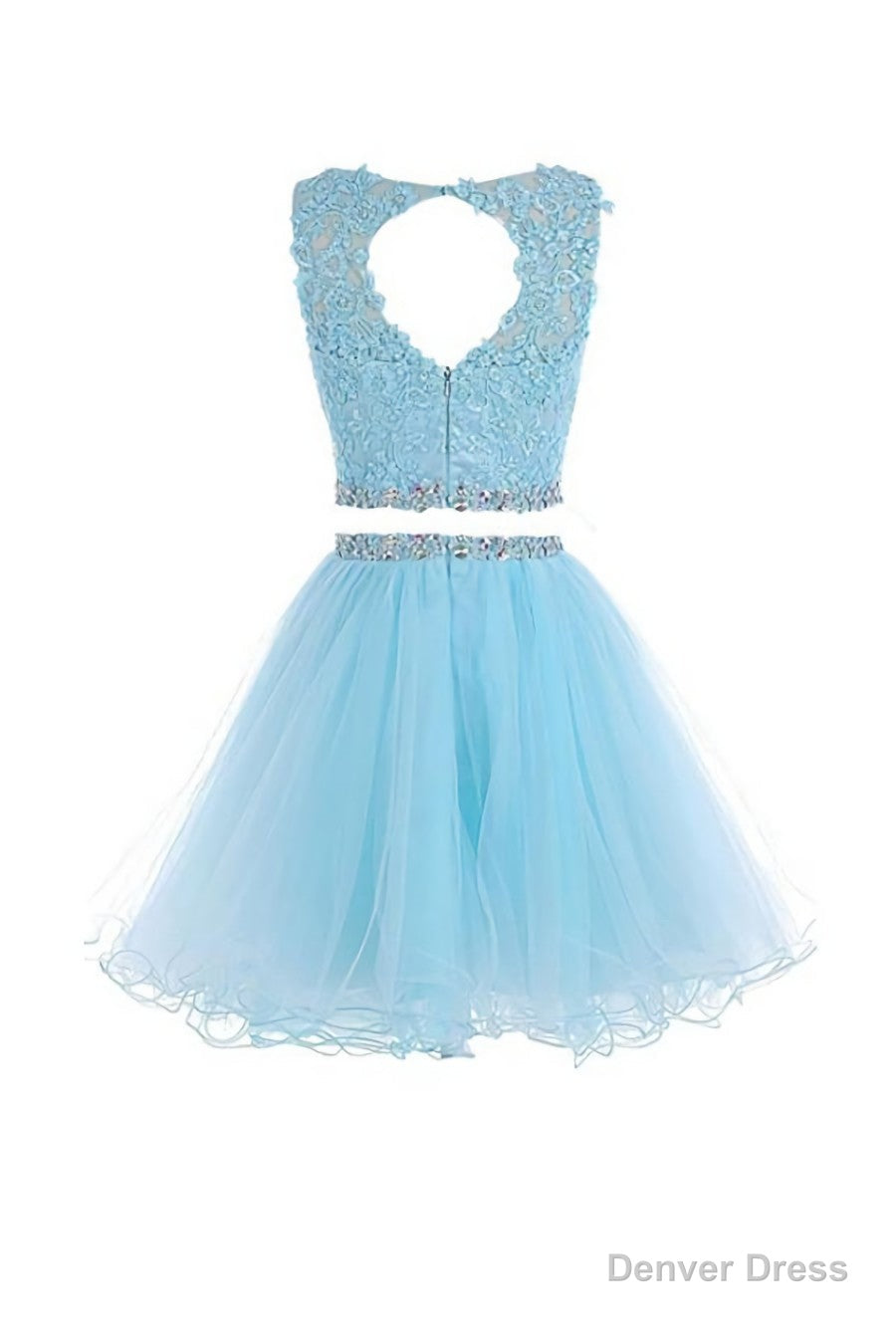 Black Two Piece Tulle Homecoming Dress, Lovely Prom Dresses Secondary image