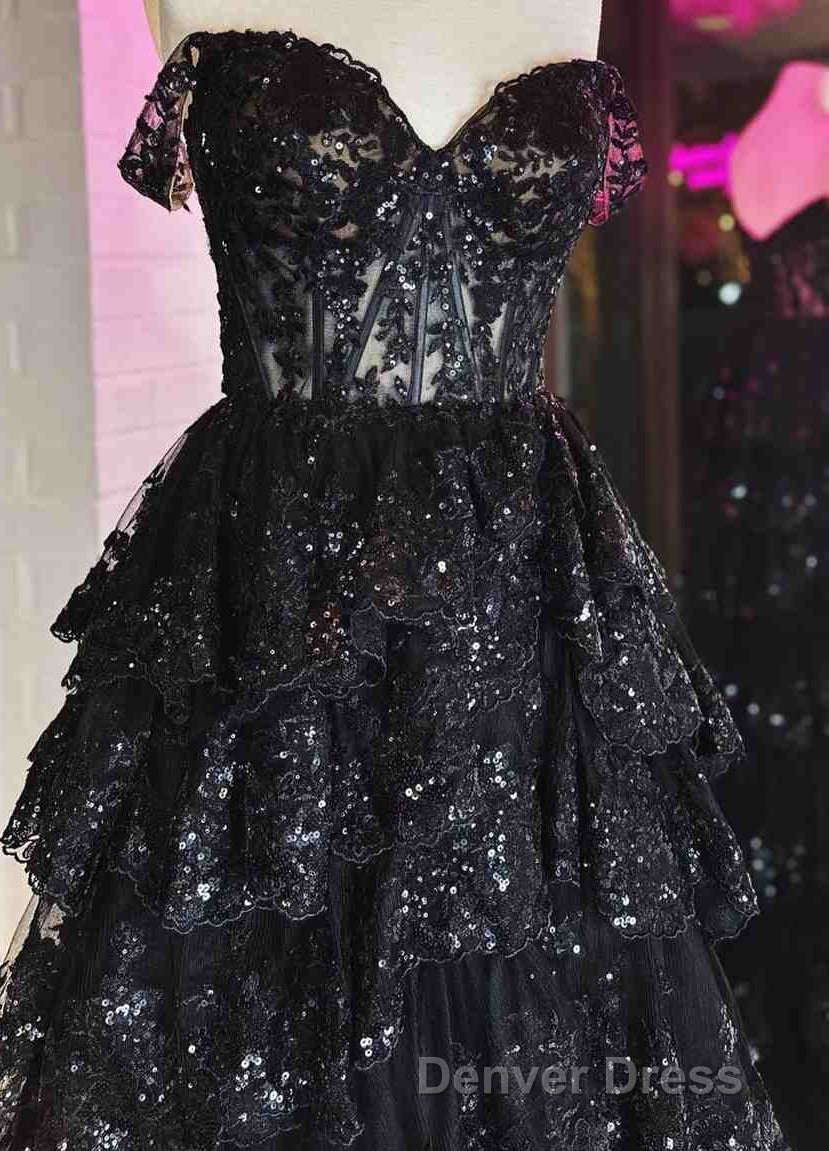 Light Blue Corset Lace Tiered Tulle Long Formal Dresses Secondary image