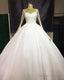Bling Ball Gown Wedding Dress With Sleeves