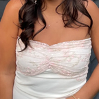 White Strapless Sheath Long Prom Dress Elegant Prom Dresses
