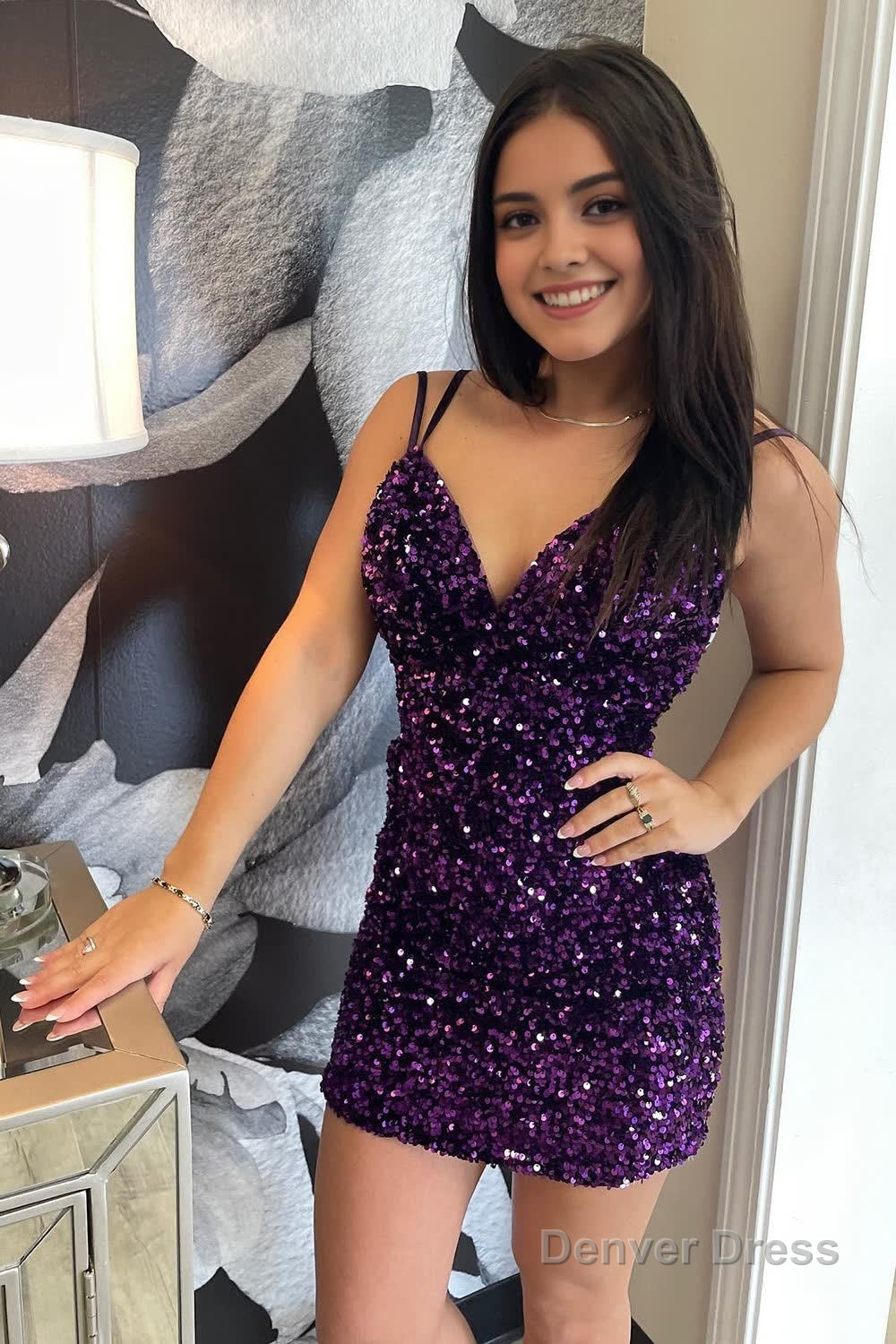 Blue Backless Spaghetti Straps Tight Short Homecoming Dresses