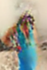 blue deep v neck mermaid prom dress with beading