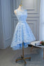 Blue High Low Fashionable Homecoming Dresses