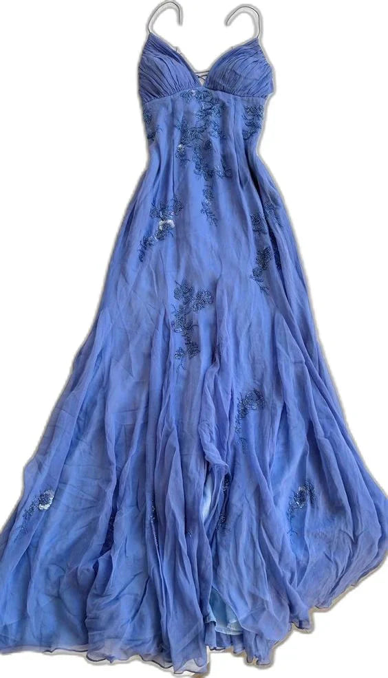 Blue Long Prom Dress, Prom Dress,Prom Dress