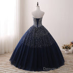 Blue Sequins Quinceanera Dresses, Gorgeous Formal Gowns, Prom Dress