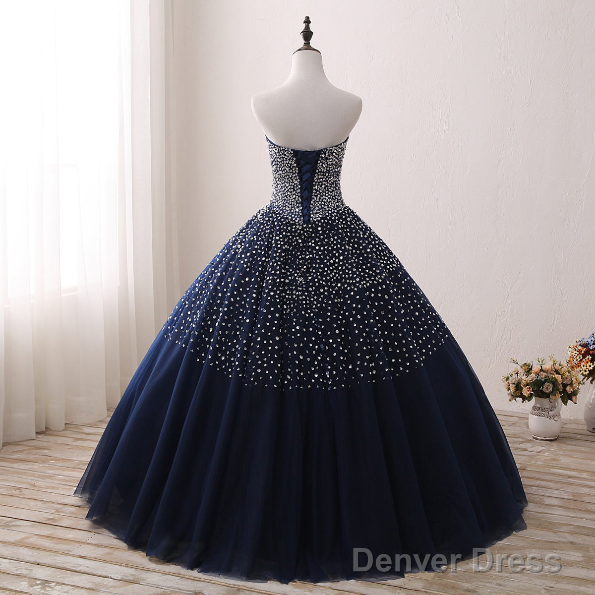 Blue Sequins Quinceanera Dresses, Gorgeous Formal Gowns, Prom Dress