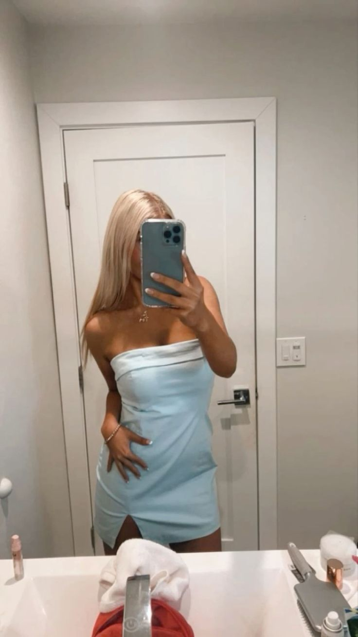 Blue Sheath Homecoming Dress Short Prom Dresses Secondary image