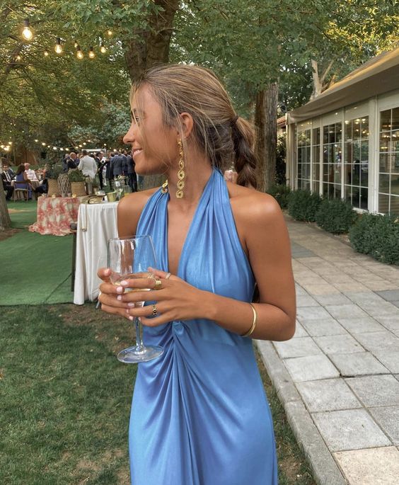 Blue Simple Prom Dress Prom Gowns Prom Dress Bridesmaid Dresses Main image