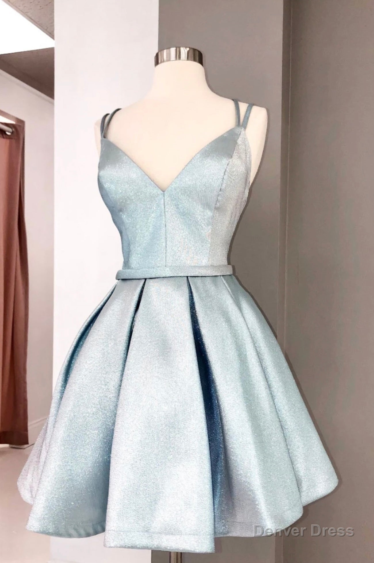 Cute Satin Short Prom Dresses, A-Line Homecoming Dresses Main image
