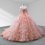 Blush Ball Gown Long Sleeves Sweetheart Quinceanera Dresses