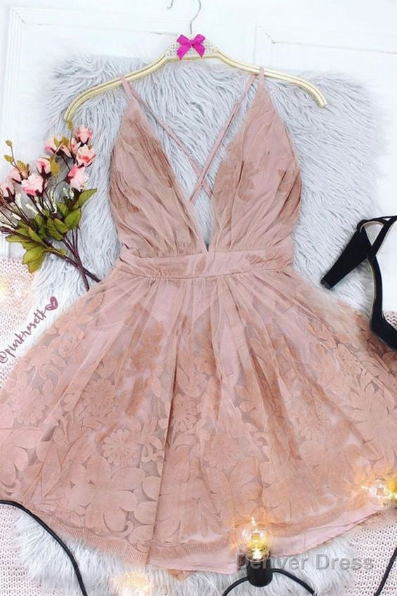 Blush Homecoming Dress Short, Homecoming Dance Dresses Main image