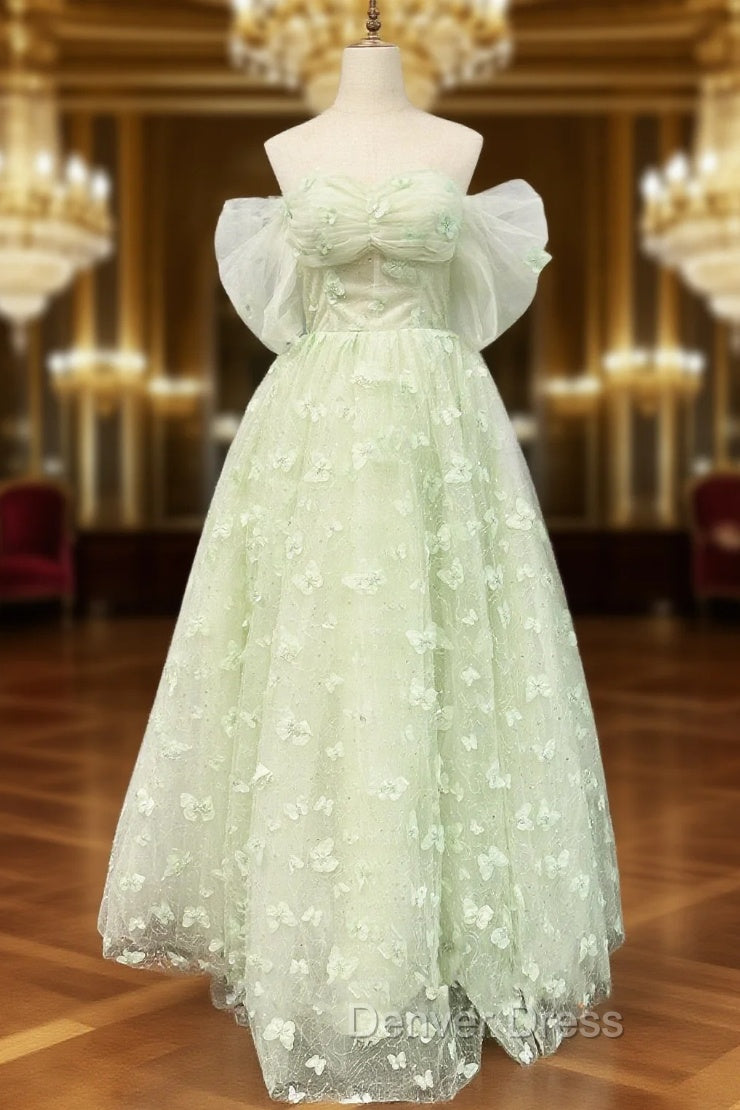 Boho A-Line Sweetheart Green Floor-Length Quinceanera Dresses With Petticoat