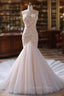 Bridal Gown Custom Made Mermaid Champagne Beaded Wedding Dresses