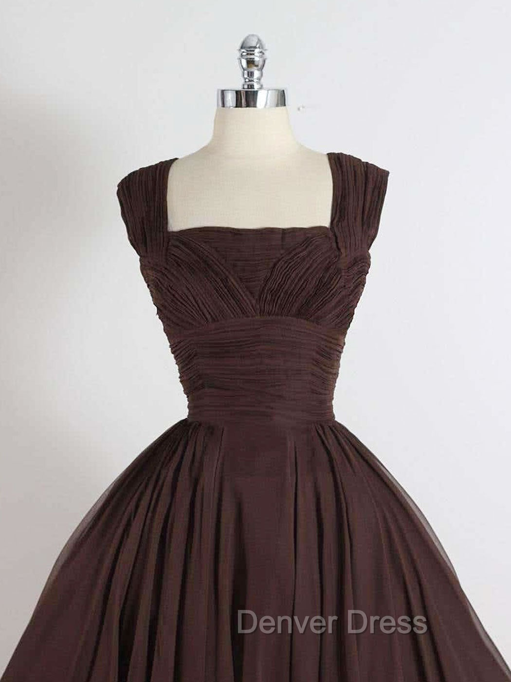 Brown A Line Short Prom Dress, Brown Short Prom Dresses