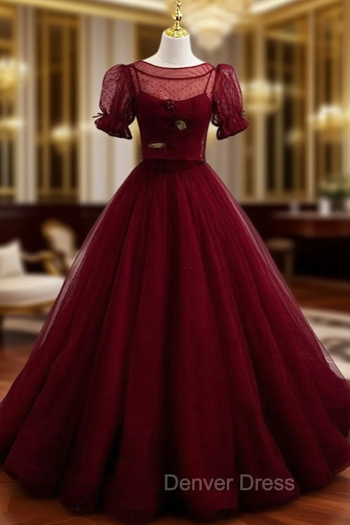 Burgundy BallGowns Long Prom Dresses with Removable Jacket