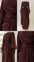 Burgundy Prom Dresses A Line Long Prom Gown