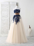 Burgundy Lace Applique Tulle Long Prom Dress Burgundy Bridesmaid Dresses