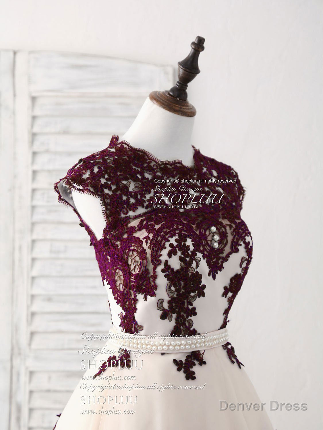 Burgundy Lace Tulle Short Prom Dress Burgundy Bridesmaid Dresses