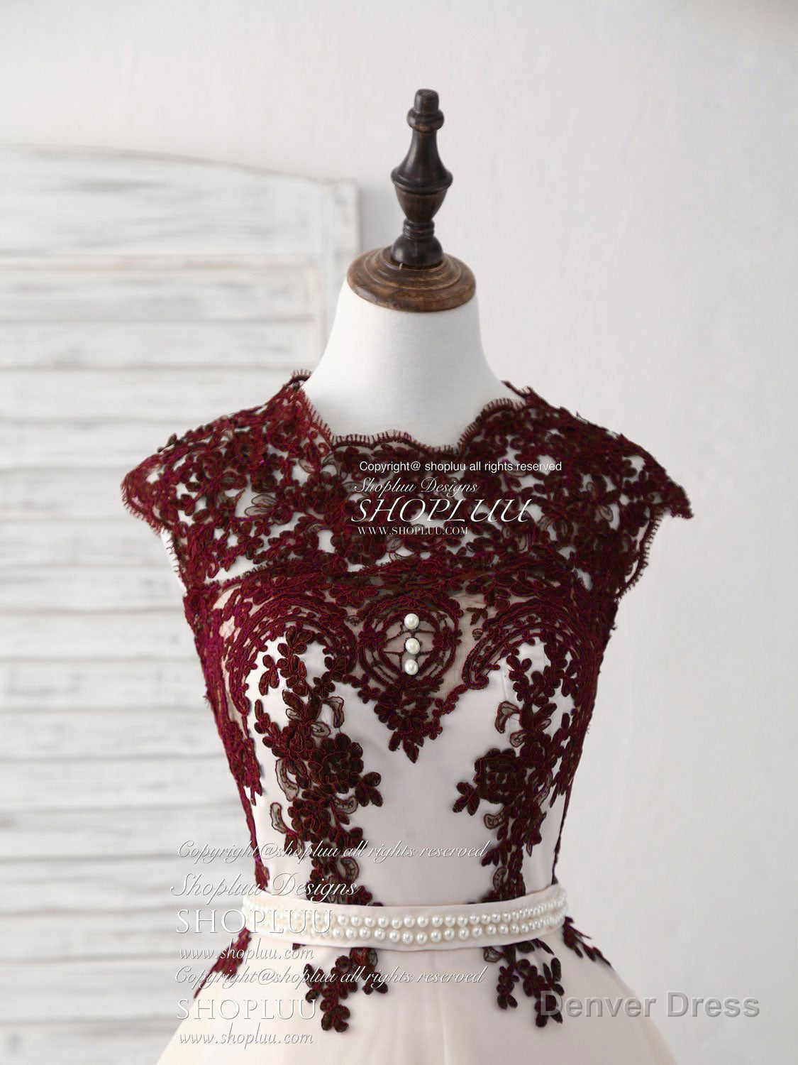 Burgundy Lace Tulle Short Prom Dress Burgundy Bridesmaid Dresses