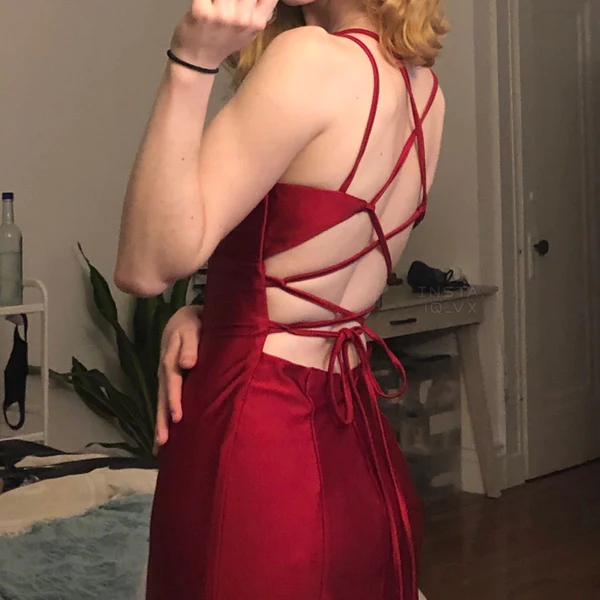 Burgundy Mermaid Long Prom Dresses