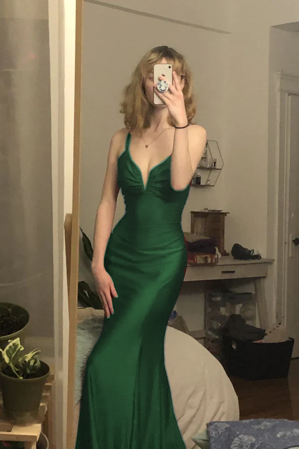 Burgundy Mermaid Long Prom Dresses