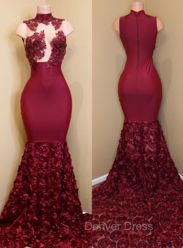 Burgundy mermaid prom Dresses, long evening gowns Secondary image