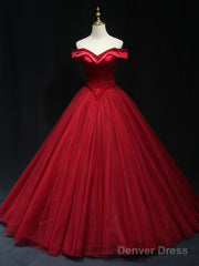 Burgundy Off Shoulder Beads Long Prom Dress Burgundy Formal Dress
