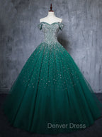 Burgundy Off Shoulder Tulle Sequin Long Prom Dresses, Burgundy Sweet 16 Dresses