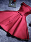 Burgundy Off the Shoulder Homecoming Dresses