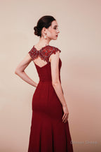 Side Split Mermaid Long Open Back Prom Dresses
