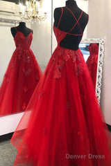 Burgundy Sweetheart Tulle Lace Long Backless Appliques Prom Dress
