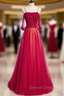 Burgundy Tulle Spaghetti Straps Beading Pleats Prom Dresses