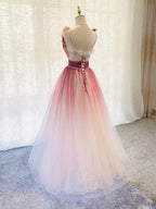 Burgundy V Neck Tulle Sequin Long Prom Dresses Burgundy Formal Dresses