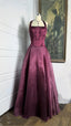 Burgundy Red Vintage Elegant Shiny Beaded Long Tulle Ball Gowns Prom Dress