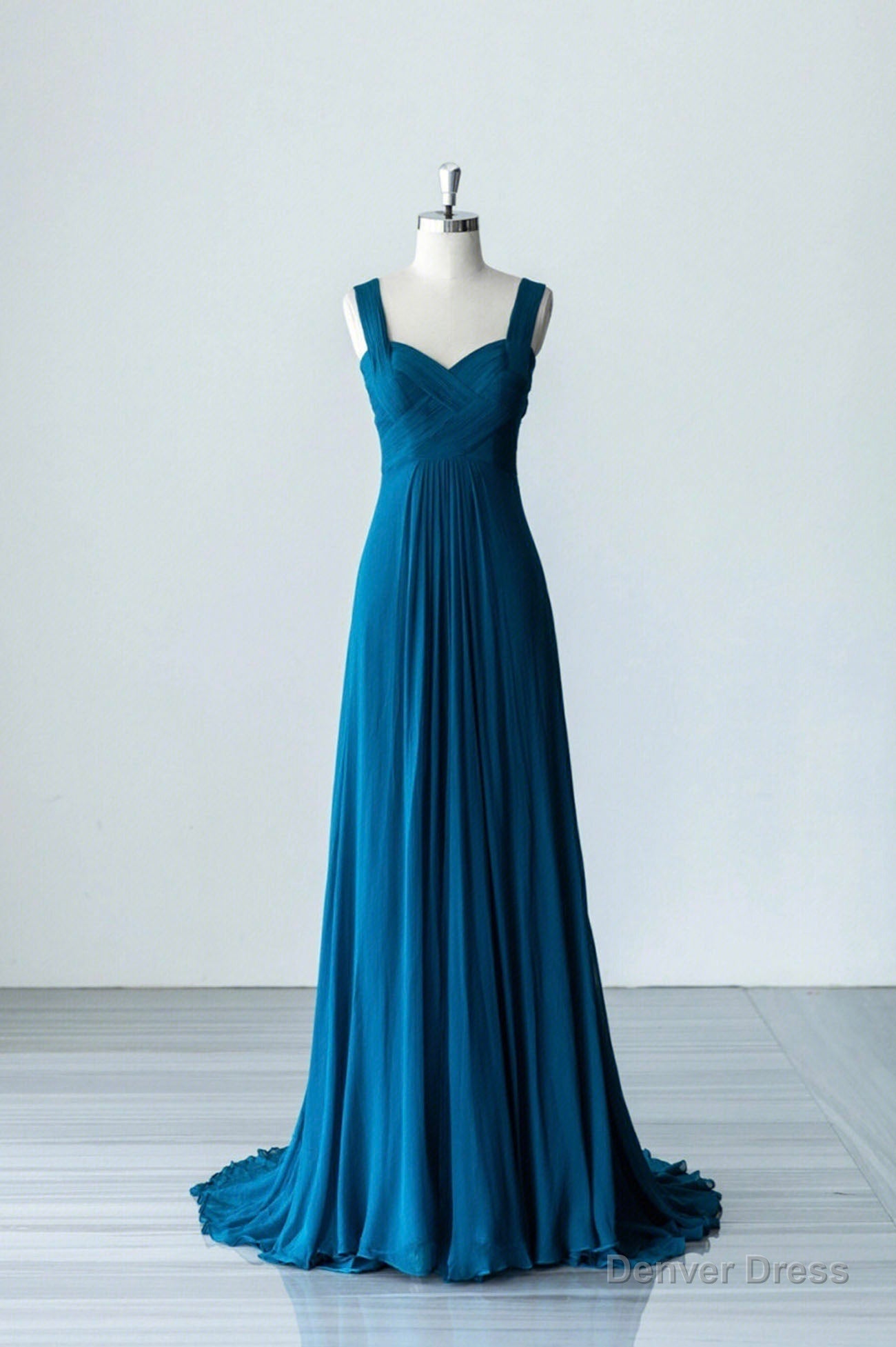 Blue Chiffon Long A-Line Prom Dress, A-Line Evening Dress Party Dress Main image