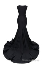 Portrait Trumpet Sweep Train Sleeveless Beading Prom Dresses