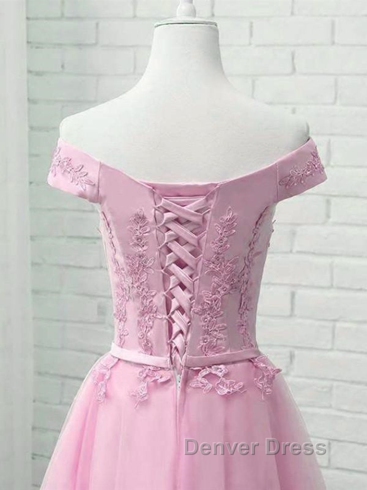 Cap Sleeves Short Pink Lace Prom Dress, Short Pink Lace Prom Bridesmaid Dresses