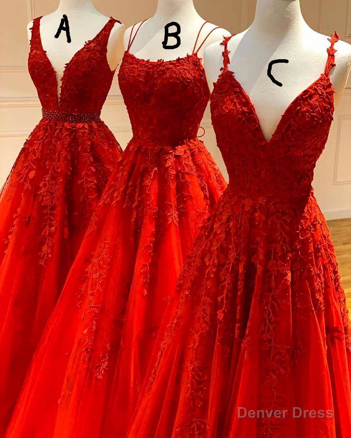 Elegant Red Long Prom Dress, Evening Formal Dress Main image