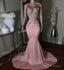 Pink Long Prom Dress, Mermaid Prom Dresses