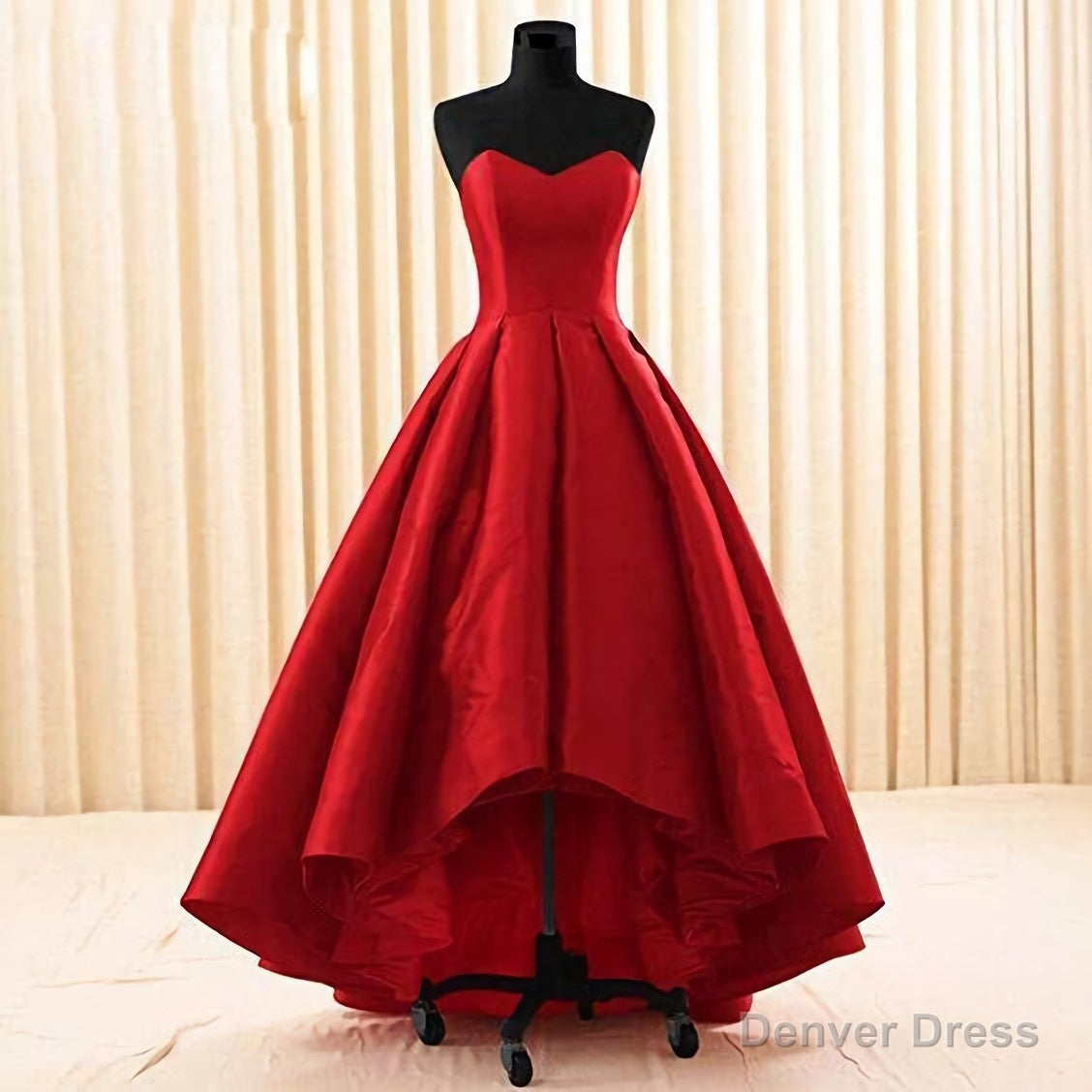 Women Sweetheart Short Front Long Back A Line High Low Prom Dress Secondary image